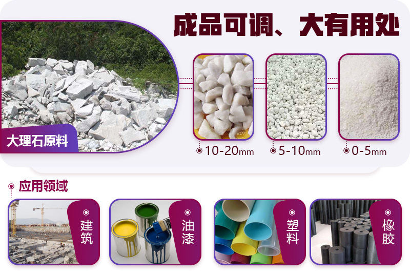大理石破碎后應(yīng)用廣泛，不愁銷路